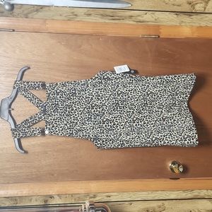 Leopard romper dress